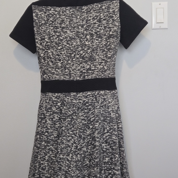 Club Monoco Women Gray Black Short Sleeve Round Neck Mini Dress Size 6 - Picture 4 of 6
